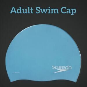 Speedo Blue Adult Silicone Swim Cap
